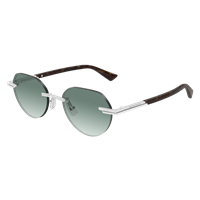 Occhiali da sole Bottega Veneta Uomo BV1379S002-SILVER-SILVER-GREEN51 - BV1379S002-SILVER-SILVER-GREEN51